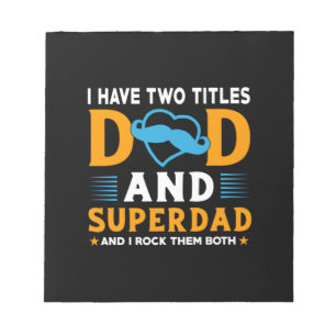 Grandpa Gift   Dad And Super Dad Notepad