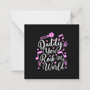 Grandpa Gift   Daddy You Rock My World Card