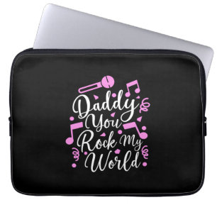Grandpa Gift   Daddy You Rock My World Laptop Sleeve