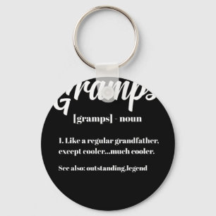Grandpa Gift for Gramps Definition Fathers Day Keychain