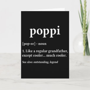 Grandpa Gift For Poppi - Fathers Day Birthday Gift Card