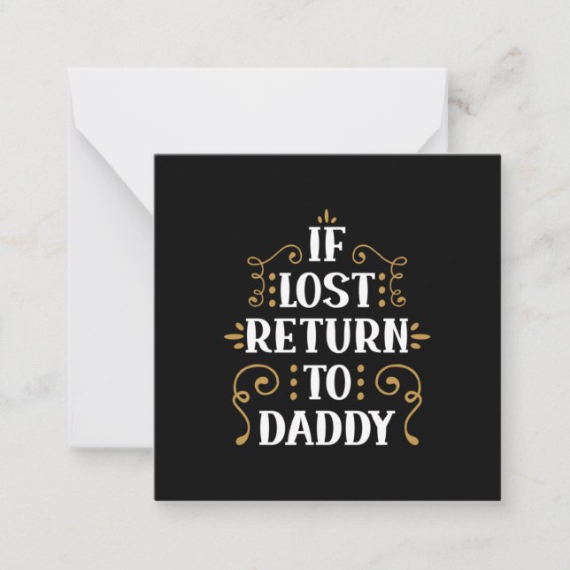 Grandpa Gift | If Lost Return To Daddy Card (Front)