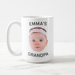Grandpa Gift Mug, Custom Baby Face, Photo Gift Coffee Mug