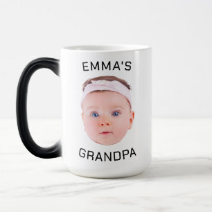 Grandpa Gift Mug, Custom Baby Face, Photo Gift Magic Mug