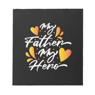Grandpa Gift My Father My Hero Notepad