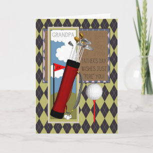 Grandpa Golf Club Father's Day Greeting Card