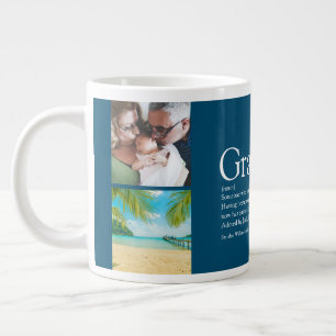 Grandpa Grandad Papa Definition Photo Collage Large Coffee Mug