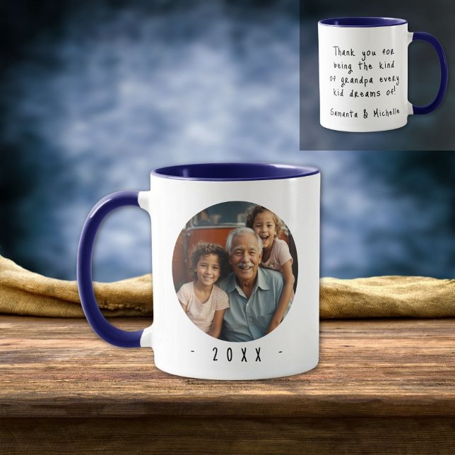 Grandpa Grandchildren Photo Message Coffee  Mug (Creator Uploaded)