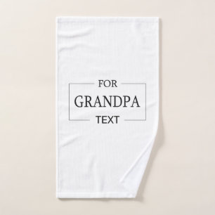 Grandpa Grandfather Birthday Personalized Gift Hand Towel