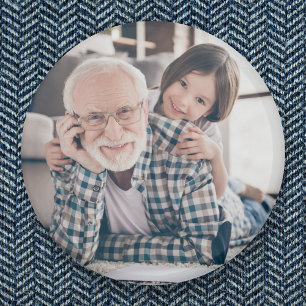 Grandpa Grandfather Grandad Full Photo 2 Inch Round Button