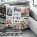 Grandpa Grandfather Grandchildren Photo Collage Throw Pillow<br><div class="desc">Celebrate the special bond between Grandpa and his grandchildren with the "Grandpa Grandfather Grandchildren Photo Collage" Throw Pillow. This personalized throw pillow features a beautifully arranged collage of cherished photos, capturing precious moments and joyful memories shared with his beloved grandchildren. The affectionate title "Grandpa" is prominently displayed, adding a loving...</div>