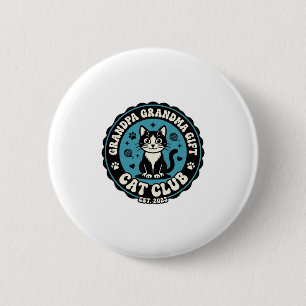 Grandpa Grandma Cat Gift Pet Lover Shirt Art - Gra 2 Inch Round Button