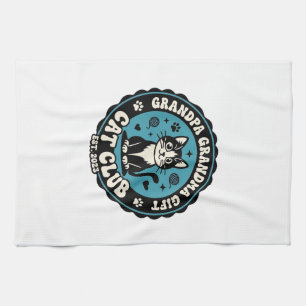 Grandpa Grandma Cat Gift Pet Lover Shirt Art - Gra Kitchen Towel