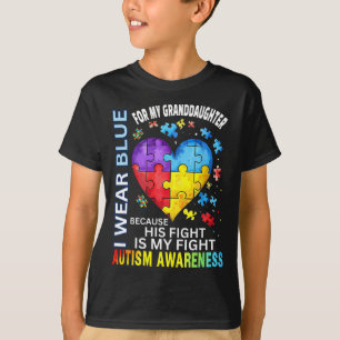 Grandpa Grandma I Wear Blue For My Granddaughter A T-Shirt