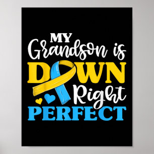 Grandpa Grandma Of Down Syndrome Grandson Trisomy  Poster