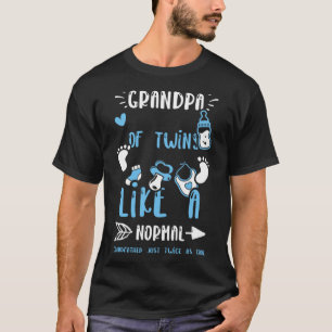 Grandpa Grandpa Of Twins Like A Normal Grandfat  B T-Shirt