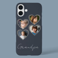 Grandpa Grey Hearts Grandchildren Photo Collage