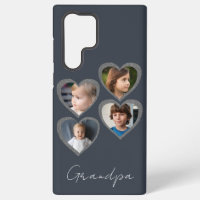 Grandpa Grey Hearts Grandchildren Photo Collage