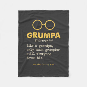 Grandpa - Grumpa Definition Fleece Blanket