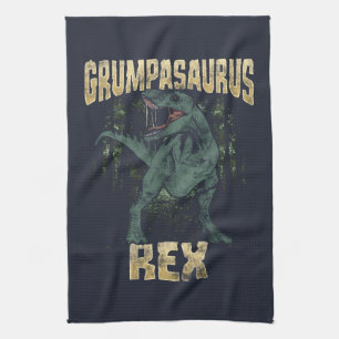 Grandpa Grumpasaurus Rex Dinosaur T Rex Kitchen Towel