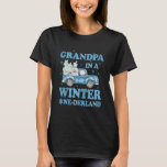 Grandpa in a Winter Onederland Birthday Winter Sno T-Shirt<br><div class="desc">Grandpa in a Winter Onederland Birthday Winter Snowman Truck</div>