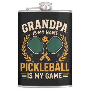 Grandpa Is My Name Hip Flask