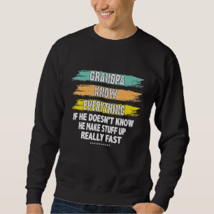 Grandpa Know Everything If He Doesnt Know He Make Sweatshirt