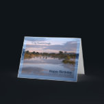 Grandpa, Lake at dawn Birthday card<br><div class="desc">A beautiful view photograph of a lake at dawn with clouds reflecting in the water. A great way to wish someone a Happy Birthday. Copyright Norma Cornes.</div>