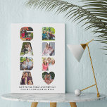 GRANDPA Letter Cutout 8 Photo Collage Personalized Faux Canvas Print<br><div class="desc">Create a unique photo collage canvas for your grandpa. Upload 8 of your favourite photos, customize the message and add your name(s). The wording currently reads "love to you today and every day [grandkids name(s)]" and you can edit this as you wish. The cutout template ensures your pictures will display...</div>