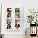 GRANDPA Letter Cutout Photo Collage Grandkids Name Poster<br><div class="desc">Create a unique letter cutout photo collage for your grandpa. Upload 8 of your favourite photos, customize the message and add your name(s). The wording currently reads "love to you today and every day [grandkids name(s)]" and you can edit this as you wish. The cutout template ensures your pictures will...</div>