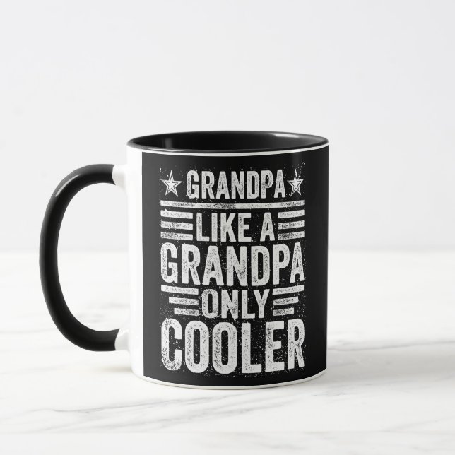 GrandPa Like a Grandpa Only Cooler Funny Father's Mug (Left)