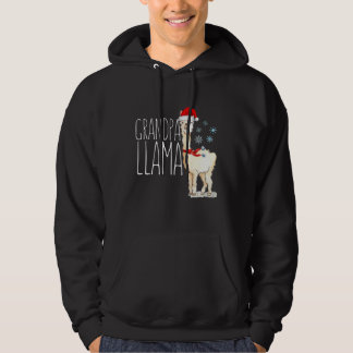 Grandpa Llama Christmas Matching Family Tribe Hoodie