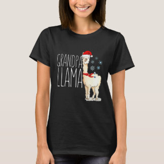 Grandpa Llama Christmas Matching Family Tribe T-Shirt