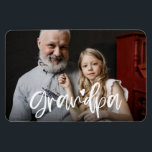 Grandpa Love Script Personalized Gift Photo Magnet<br><div class="desc">This photo magnet with handwritten 'Grandpa' letters can be easily personalized with your own favourite photo. It will be a great Father's Day gift for grandpa. You can also change the text colour to better match your picture.</div>