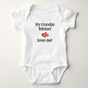 Grandpa Loves Me, Custom Gift from Grandad, Baby Bodysuit