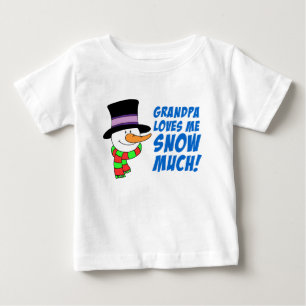 Grandpa Loves Me Snow Much Baby T-Shirt