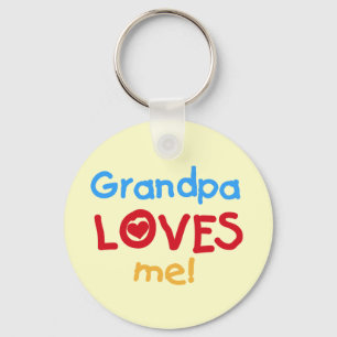 Grandpa Loves Me Tshirts and Gifts Keychain
