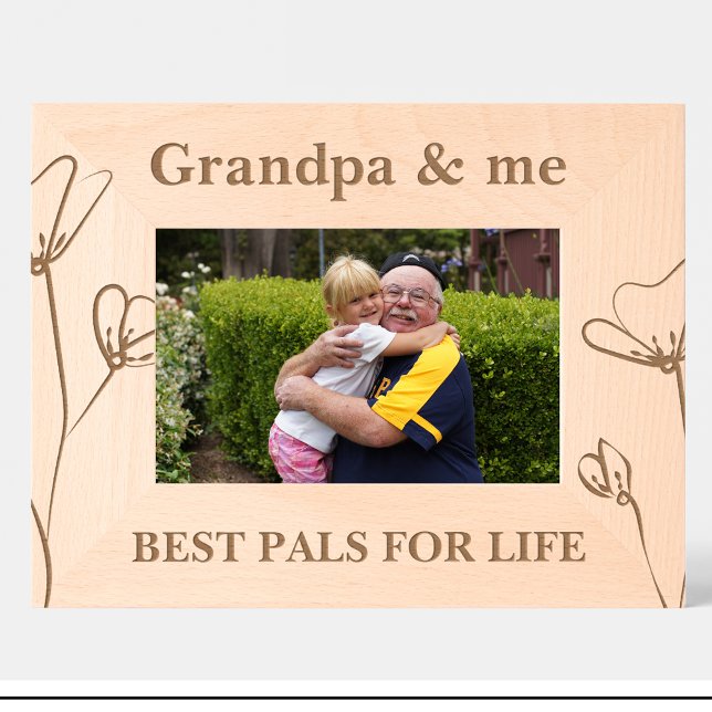 Grandpa & me Flowers Custom Wood Frames (Creator Uploaded)
