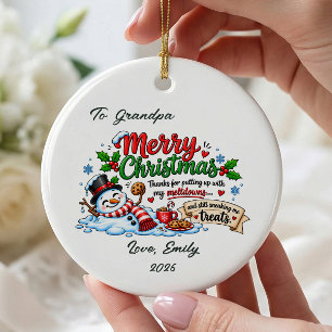 Grandpa Meltdowns Christmas Ornament