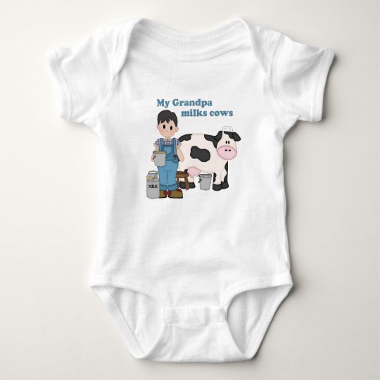 Grandpa Milks Cows Baby Bodysuit