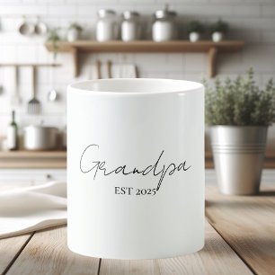 Grandpa minimaliste EST 2025 Mug   Nouveau cadeau 