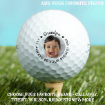 GRANDPA - Modern Personalized Photo - Golfer Golf Balls<br><div class="desc">Grandpa, I'll always be your biggest fan! ... Two of your favourite things , golf and your grand kids ! Now you can take them with you as you play 18 holes . Customize these golf balls with your grandchild's favourite photo and name . Whether it's a grandfather birthday, fathers...</div>