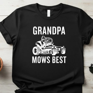 Grandpa Mows Best Riding Lawn Mower T-Shirt