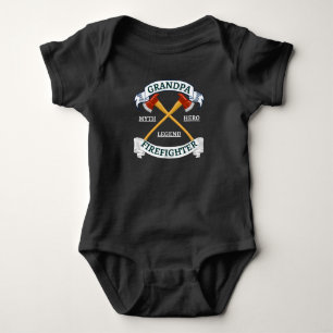 Grandpa Myth Legend Hero Firefighter Baby Bodysuit