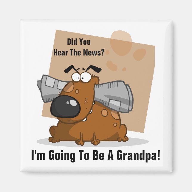 Grandpa News (Customizable) Magnet (Front)