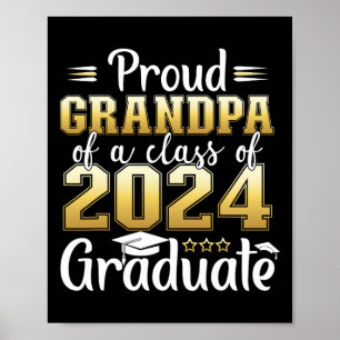 Grandpa Of A Cl Of 2024 Graduate Senior Graduation Poster