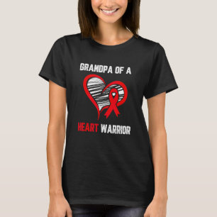 grandpa of a heart warrior Heart Disease awareness T-Shirt