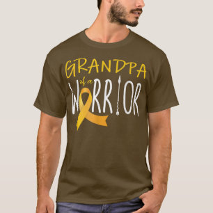 Grandpa Of A Warrior Childhood Cancer Awareness T-Shirt