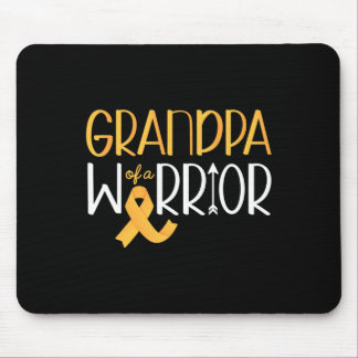 Grandpa Of A Warrior I  Childhood Cancer Awareness Mouse Pad
