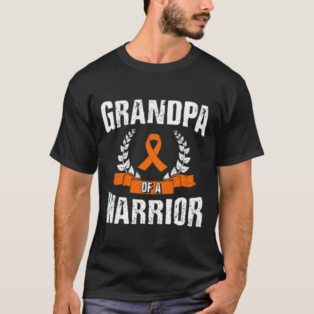 Grandpa Of A Warrior Leukaemia Awareness  T-Shirt